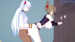 Chitose Kisaragi and Ruri Hoshino have intense futanari sex - SRW V & Nadesico Hentai - 7 image