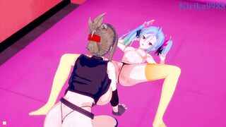 Az Sainklaus and Chitose Kisaragi have an intense lesbian play - Super Robot Wars 30 & V Hentai - 10 image