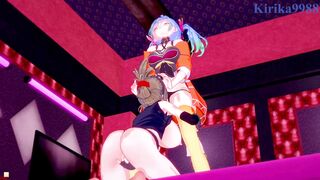 Az Sainklaus and Chitose Kisaragi have an intense lesbian play - Super Robot Wars 30 & V Hentai - 6 image