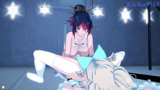 Amari Aquamarine and Kaguya Nanbu have an intense lesbian play - SRW X & OG Saga Hentai - 10 image