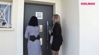 Sapphic fun between colleagues for Louise and Mya