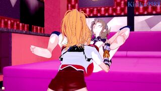 Chitose Kisaragi and Excellen Browning have an intense lesbian play - SRW V & IMPACT Hentai - 2 image