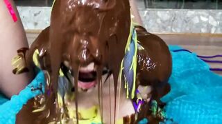 Hot babes having fun with cake - 11 image