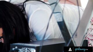 GIRLSWAY - Angry Dominant Boss Needs Incompetent Rookie IT Gina Valentina To Satisfy Her - 3 image