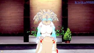 Neige Hausen and Amari Aquamarine engage in Intense lesbian play - Super Robot Wars OG & X Hentai - 10 image