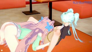 Maria Cadenzavna Eve and Cagliostro engage in intense lesbian play - Symphogear Hentai - 12 image