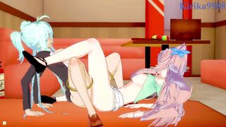 Maria Cadenzavna Eve and Cagliostro engage in intense lesbian play - Symphogear Hentai - 14 image