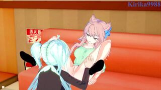 Maria Cadenzavna Eve and Cagliostro engage in intense lesbian play - Symphogear Hentai - 2 image