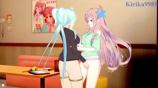 Maria Cadenzavna Eve and Cagliostro engage in intense lesbian play - Symphogear Hentai - 4 image