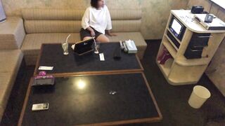 Woman masturbating after singing enthusiastically - 3 image