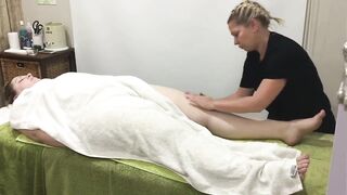 hot pretty bbw getting deep relaxing body massage at spa U010 - 11 image