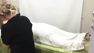 hot pretty bbw getting deep relaxing body massage at spa U010 - 12 image