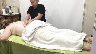 hot pretty bbw getting deep relaxing body massage at spa U010 - 6 image