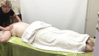 hot pretty bbw getting deep relaxing body massage at spa U010 - 7 image