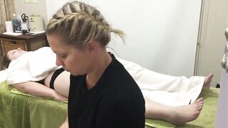 hot pretty bbw getting deep relaxing body massage at spa U010 - 9 image