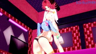 Festenia Muse and Az Sainklaus engage in intense lesbian play - Super Robot Wars J & 30 Hentai - 5 image