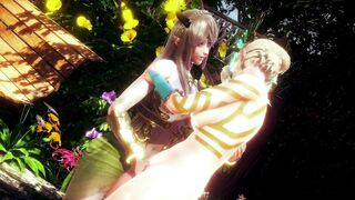 ELVEN WARRIOR MAKES LEGS OF THE QUEEN FOREST TREMBLE | 3D Hentai - 15 image