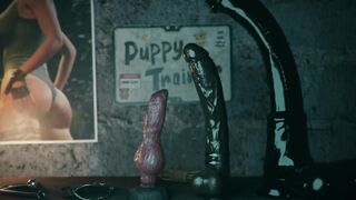 Lara Croft preggo tied up Monster FUTA fuck - first time anal plug creampie - bdsm special~  - 3 image