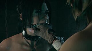 Tied Anal Sex Monster - Lara Croft preggo tied up Monster FUTA fuck - first time anal plug creampie  - bdsm special~ watch online
