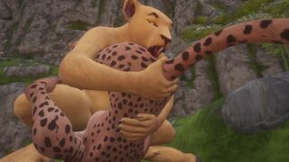 Lesbian Feline Cats Pussy Play | Mouth Full of Piss Ending | Wild Life - 1 image