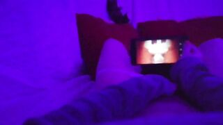 Redhead Girl masturbating watching lesbian Hentai uncensored when parents are in home - 15 image