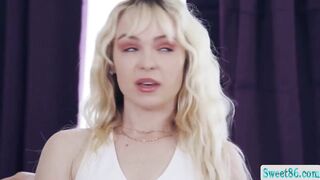 Lesbian threesome with busty milf babes