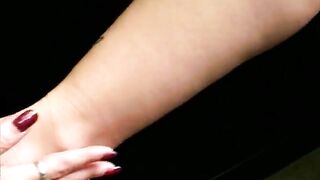 Brunette chick in heels serves pink pussy with dildo before enjoying a toe suck - 4 image