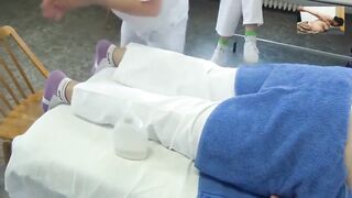 big natural boobs busty wife getting breast and back massage U013 - 7 image