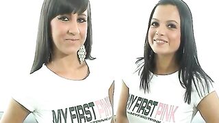 Lesbian Teen Models Finger Each Other's Shaved Pussies