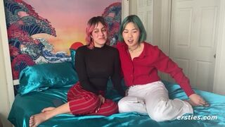 Ersties: Amateur Couple Films Their First Lesbian Sex Video - 1 image
