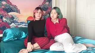 Ersties: Amateur Couple Films Their First Lesbian Sex Video - 14 image