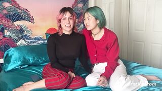 Ersties: Amateur Couple Films Their First Lesbian Sex Video - 3 image