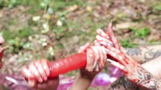 CARNAVAL MESSY LESBIAN THREESOME - 2 image