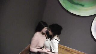 Sandy Bottoms and Arabelle Raphael get horny in the bathtub - 2 image