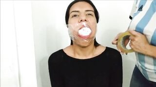 Sexy Girl Gagged With 10 Socks By Hot Latina MILF - 10 image