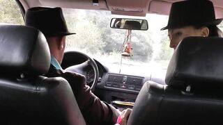 Anal sex in the country with two beautiful elegant sluts - 3 image