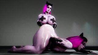 Two juicy muscular lesbian girls fuck each other with fingers and then play with a long cucumber - 15 image