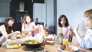 Ersties: Sexy Babe Calls Her Lesbian Friends Over For a Wild Sybian Sex Party - 4 image