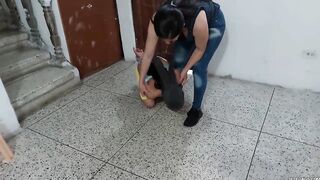 Inexperienced Fashion Model Turned Humiliated Bondage Slave By Strict BDSM MILF - 8 image