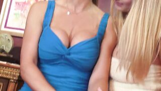 Busty lesbo Tanya Tate licking teen Natalia Starr's feet - 3 image