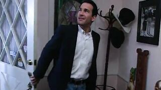 Inexperienced babe pays the bills by fucking with mature blonde on camera for first time