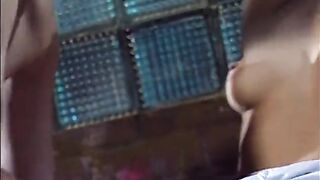 Runaway girl is licking the pussy of naughty blonde before bartender's very eyes - 8 image