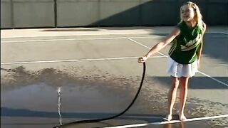 Hot bitches eat pussy on the court - 7 image