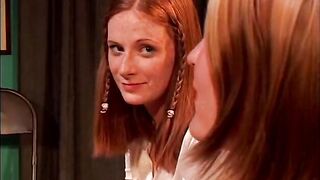 Naughty school girls eat pussy in classroom detention - 3 image