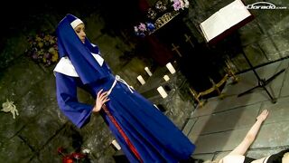 And this is what they do in the convent? None fucks her newcomer and makes them scream! Pussy, wet pussy, teen 18, 18YO, - 2 image