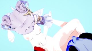 Genshin Impact Hentai Yuri - Ganyu and Kequing Lesbian sex - 13 image