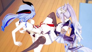 Genshin Impact Hentai Yuri - Ganyu and Kequing Lesbian sex - 2 image