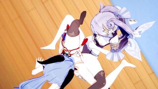 Genshin Impact Hentai Yuri - Ganyu and Kequing Lesbian sex - 3 image