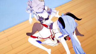 Genshin Impact Hentai Yuri - Ganyu and Kequing Lesbian sex - 4 image