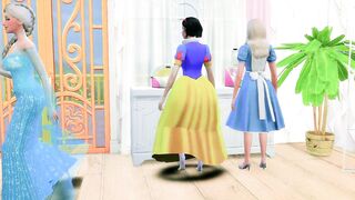 ASMR Lesbian Squirting Slumber Party - Princess Gone Wild #3 - Seducing Shy Elsa - SIMS 4 Roleplay